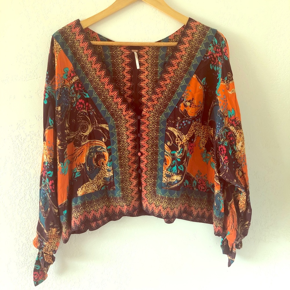 Free People paisley top-size XS